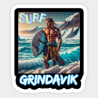 SURF ICELAND GRINDAVIK SURFER Sticker